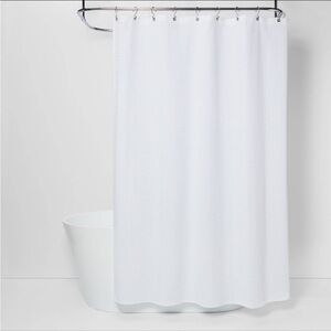 72x72 Waffle Weave White Shower Curtain Threshold